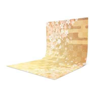 Imagem de Folha de fundo para fotografia Pino Studio - Kimono Sakura Gold (apenas folha)