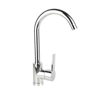 Imagem de Torneira Pia Cozinha Bancada VMSTARK Inox Cromada 1/4 Bica Móvel 360° Monocomando Quente e Frio