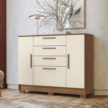 Imagem de Comoda 2 Portas e 4 Gavetas 130,20cm Pinhais Santos Andira