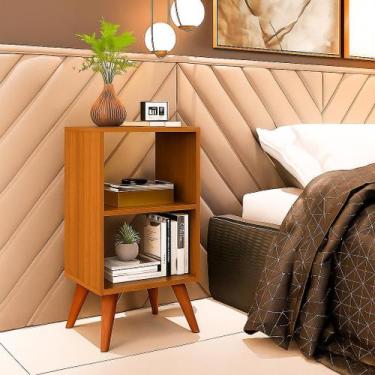 Imagem de Mesa De Cabeceira Criado Retro Cama Quarto Suite Cor Branca - JOMATRI,