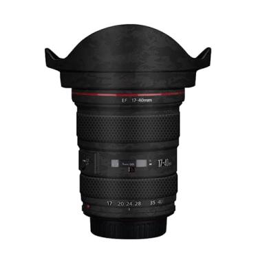 Imagem de Adesivo para câmera EF 17-40 4 com tampa de lente antiarranhões para Canon EF 17-40 mm F4 Adesivo de película protetora (Knight Black)
