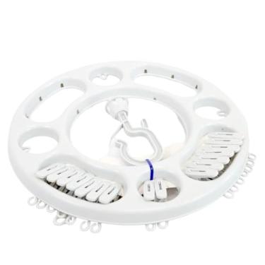 Imagem de Varal Redondo com 16 Prendedores Branco – Multiuso para Roupas e Acessórios