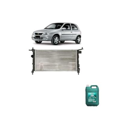 Imagem de Kit Radiador GM Corsa 94/02 8V S/AR + Água Desmineralizada RadiadorNaQ 5 Litros