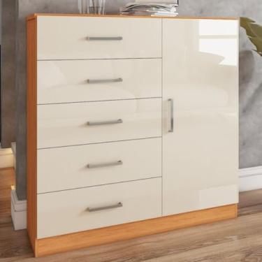 Imagem de Cômoda 5 Gavetas 1 Porta(Bege)