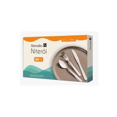 Imagem de Faqueiro Niterói Com Estojo 24 Peças - Hercules