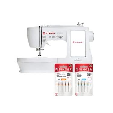 Imagem de Kit Máquina de Bordado e Costura SE9185 e Blisters de Agulhas Bivolt