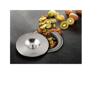 Imagem de Lixeira de Sobrepor Redonda Franke Aço Inox Escovado - 5 Litros