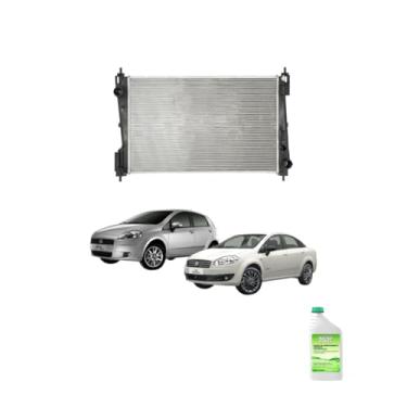 Imagem de Kit Radiador Punto 1.6/1.8 08/ (Mec) e Aditivo Radiador Verde