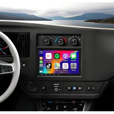 Imagem de Rádio estéreo automotivo Double Din atualizado para Chevrolet Express 2500 2008-2024 GPS Navi Head Unit Tela sensível ao toque de 10,1 polegadas Android 14 sem fio Carplay Android Auto-/FM/SWC/WiFi