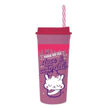 Imagem de Copo Infantil com Canudo 650ml - Dia Doce