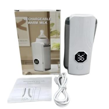 Imagem de Aquecedor Mamadeira Bebê Portátil Display Usb 6 Níveis de Temperatura USB Recarregável