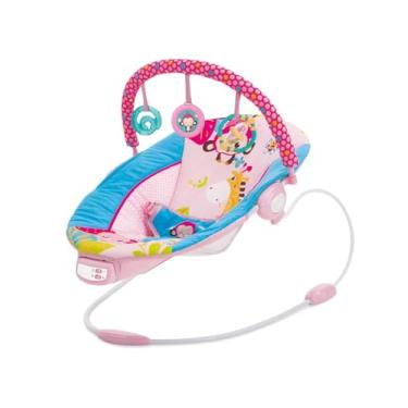 Imagem de Mastela Cadeira Infantil Vibratória Musical Sunset Rosa Criança - Até 11Kg