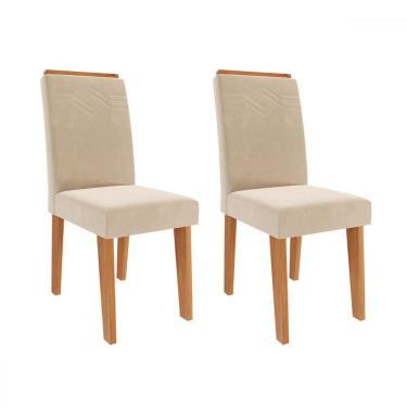 Imagem de Cadeiras Kit 2 Cadeiras Tais Cinamomo/Nude - Cimol
