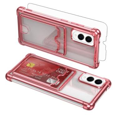 Imagem de Asuwish Capa de celular para Samsung Galaxy S25 Edge com protetor de tela de vidro temperado e suporte de cartão rígido híbrido resistente à prova de choque acessórios S25Edge 25S S 25 25Edge feminino