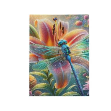 Imagem de Lily Libélula Pequenas Bandeiras de Jardim para Bandeiras de Jardim Externas 71 x 101 cm Vertical Dupla Face Sazonal