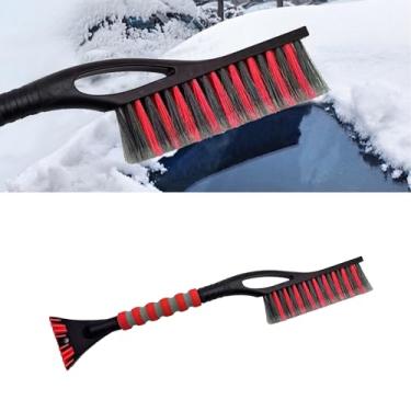 Imagem de Alieemo Escova de neve de alumínio removível de 68,5 cm e raspador de gelo para para-brisa de carro - Aderência ergonômica de espuma, adequada para carros, caminhões, para-brisas SUV e janelas