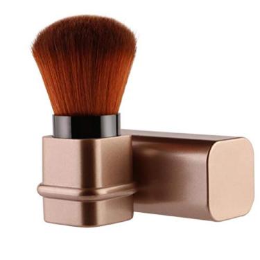 Imagem de Dioche Pincel de Maquiagem Retrátil, Náilon Elástico Fino para pó Corretivo de Creme, Com Capa Protetora Fácil de Transportar (SILVER)