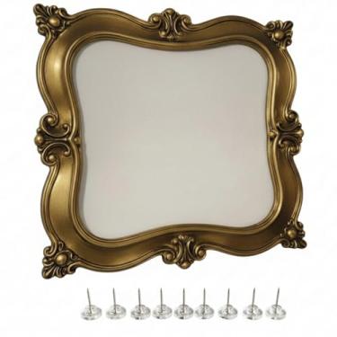 Imagem de Mooliwe Quadros de cortiça vintage com linho, quadro de avisos 40,6 x 38,8 cm com moldura pendurada, visor de imagem, quadro de pinos, mensagem decorativa para parede, escritório, escola, decoração de