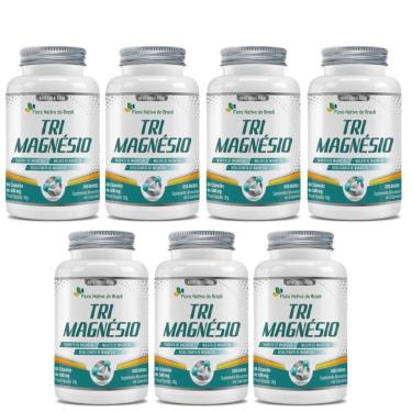 Imagem de Kit Com 7 Tri Magnésio (taurato, malato e bisglicinato) 500mg 60 Caps Flora Nativa-Unissex