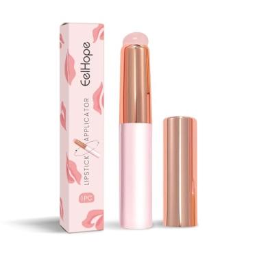 Imagem de CUOFYUNL EELHOPE Aplicador de batom portátil para maquiagem, pincel para lábios, blush, sombra, aplicador de varinha cosmética, aplicador de maquiagem para lábios e olhos