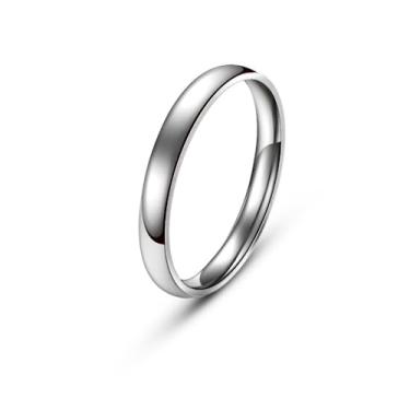Imagem de Aliança de casamento de prata de 2 mm com cúpula simples, altamente polida, resistente a manchas, ajuste confortável
