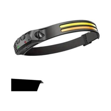 Imagem de Lanterna De Cabeça Recarregável COB LED 6000K Com 5 Modos, Luz De Trab