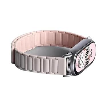 Imagem de Pulseira Magnética De Silicone Em Duas Cores Para Xiaomi Mi Band 8 9, 