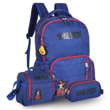 Imagem de Mochila de Costas Lancheira Térmica Estojo Triplo One Piece
