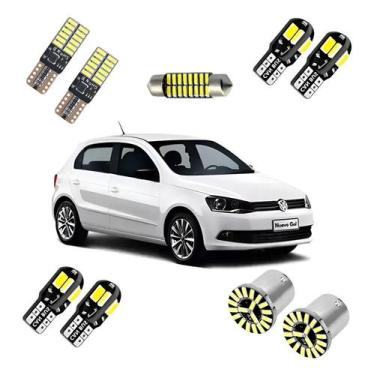 Imagem de Kit Lampadas Led Premium Gol Voyage G4 G5 G6 G7 Teto Placa G - Congrat