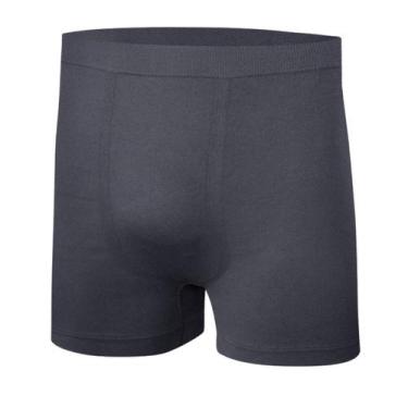 Imagem de Cueca Boxer Box Plus Size Trifil Alongada Sem Costura Poliamida, Cinza