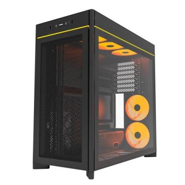 Imagem de Gabinete Gamer Montech HS01 Pro, Mid-Tower, ATX, Vidro Temperado, 5x F