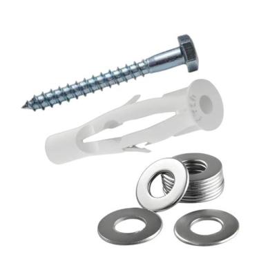 Imagem de Kit 25 Parafuso Sextavado Soberba 1/4x65 Ciser + 25 Bucha 10 Fu + 25 A