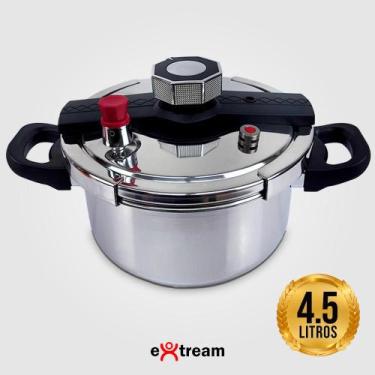 Imagem de Panela de Pressão Inox SecureLock Pro Extream Indução e Gás - 4.5L 6.2