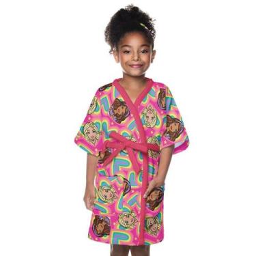 Imagem de Roupão Quimono Aveludado Infantil Barbie Pink Lepper, M