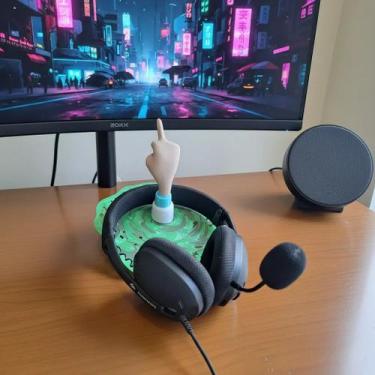Imagem de Suporte De Parede Para Headphone Fone Portal Rick Andy Morty - Genéric