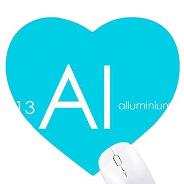 Imagem de Chestry Elements Mesa de época de metais ruins Alunium Al Heart Mousepad Tapete de borracha para escritório