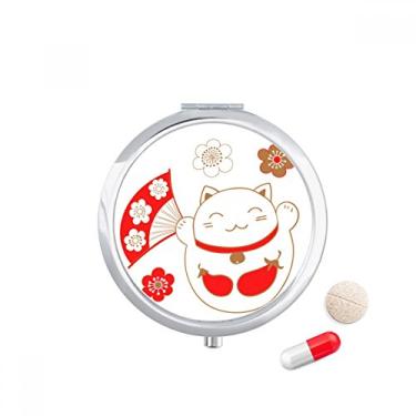 Imagem de Japan Lucky Fortune Caixa de armazenamento de remédios com flor de gato