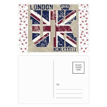 Imagem de Cartão postal de Natal com a bandeira da União Jack do Rei de Londres no Reino Unido