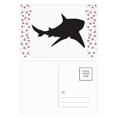Imagem de Cartão postal oceano preto tubarão biologia peixe Natal flor celebração cartão postal bênção