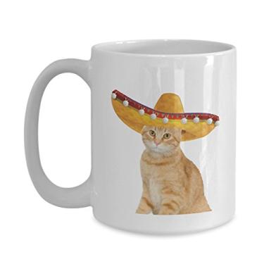 Imagem de Caneca de gato Fiesta – Caneca de café de cacau quente divertido – ideia de de Natal