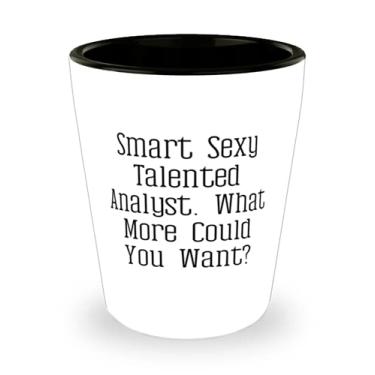 Imagem de Analista talentoso sexy inteligente O que mais você poderia querer, presente de analista de colegas, copo de cerâmica brilhante para amigos