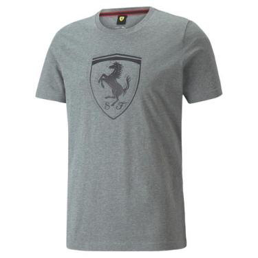 Imagem de Camiseta Puma Scuderia Ferrari Race Tonal Big Shield Masculino - Cinza