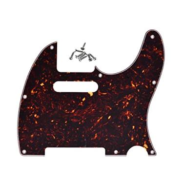 Imagem de KAISH 8 furos estilo Tele Pickguard Guitar Pick Guard Placa de arranhão para Telecaster/Tele Dark Tortoise