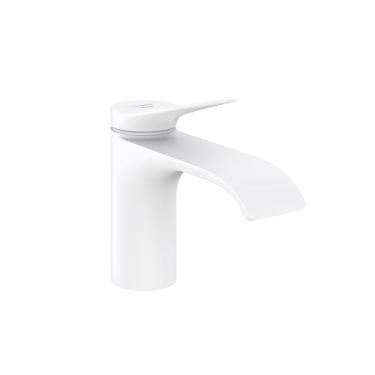 Imagem de hansgrohe Torneira de pia de banheiro Vivenis Modern 1 manípulo 1 furo 15 cm de altura em branco fosco, 75010701