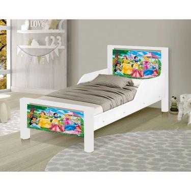Imagem de Mini Cama Infantil Adesivada As Princesas