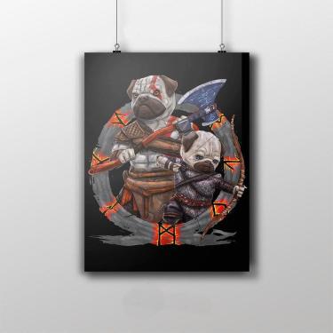 Imagem de Placa Decorativa Pug Of War - God Of War Temática