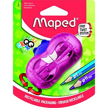 Imagem de Maped - Afiador Croc Croc Twist Bieber - 2 tamanhos de caneta - com caixa de coleção - seleção de cores aleatórias, multicolorido (018410)