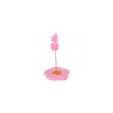 Imagem de Arranhador brinquedo flor com mola - Sao Pet, Rosa 