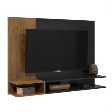 Imagem de Painel Para TV Quarto Sala Com Prateleira 50 Polegadas Nichos MILAO - 