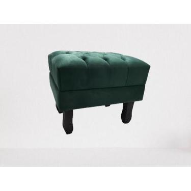 Imagem de Puff Baú Luís XV SRJ Suede Cor Verde - SRJ Móveis